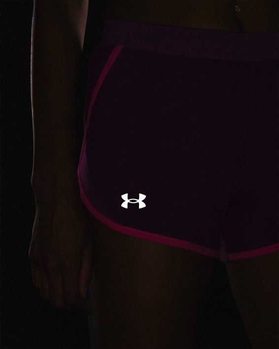 Shorts UA Fly-By 2.0 para Mujer, Purple, pdpMainDesktop image number 3